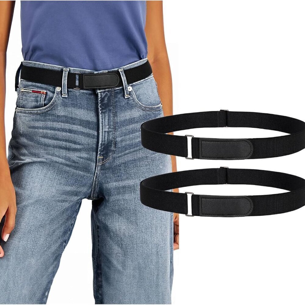 Crop Top Tuck Waist Band Adjustable Elastic Belt for Women Fit 24-50"